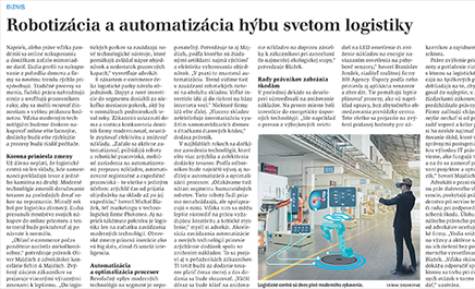 Robotizácia a automatizácia hýbu svetom logistiky