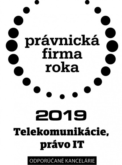 Získali sme cenu Právnická firma roka 2019 pre IT a telekomunikácie (odporúčaná kancelária)